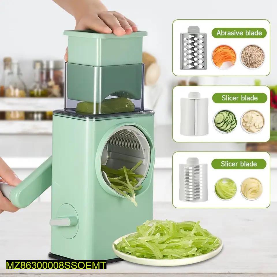 Hand-Crank Manual Food Chopper – Green