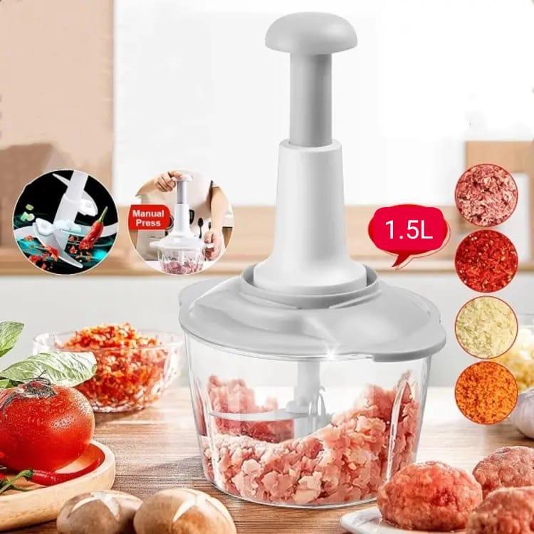 1.5L Manual Food Chopper – Effortless Vegetable Cutting