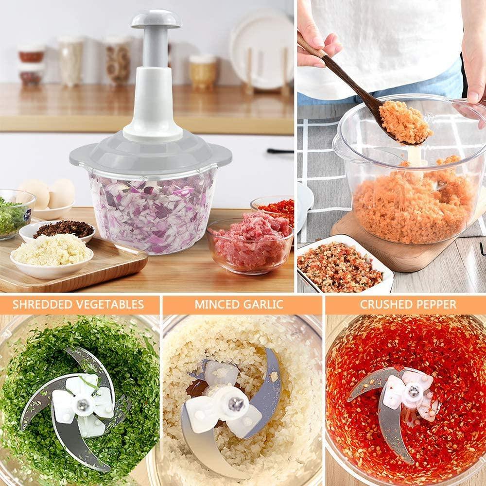 1.5L Manual Food Chopper – Effortless Vegetable Cutting