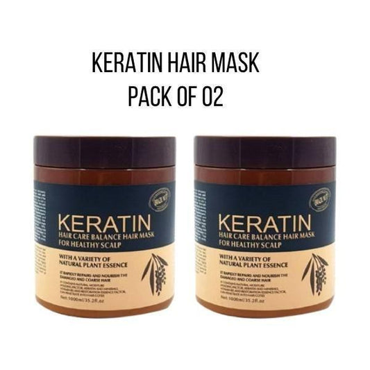 Keratin Hair Mask – Deep Repair &amp; Nourishment (Pack of 2)